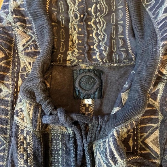 JOHNNY WAS Biya Women's Black 100% heavy cotton cardigan - Picture 3 of 6